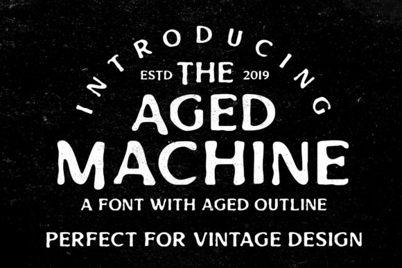 Aged Machine Font for Vintage-Inspired Editorial Design