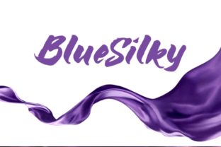 Blue Silky Font for Handmade Labels and Creative Projects