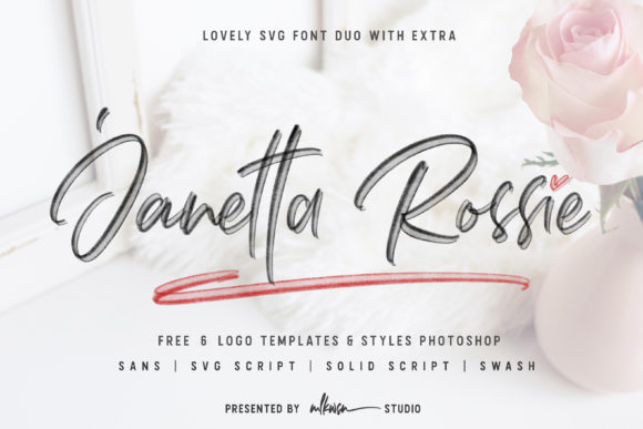 Janetta Rossie Duo Display Font for Creative Projects