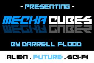 Mechacubes Font for Creative Display Needs