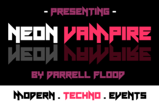 Neon Vampire Font for Futuristic Branding and Display Needs