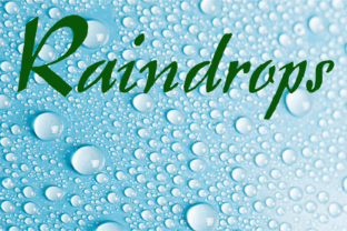 Raindrops Font for Handmade Labels and Creative Projects