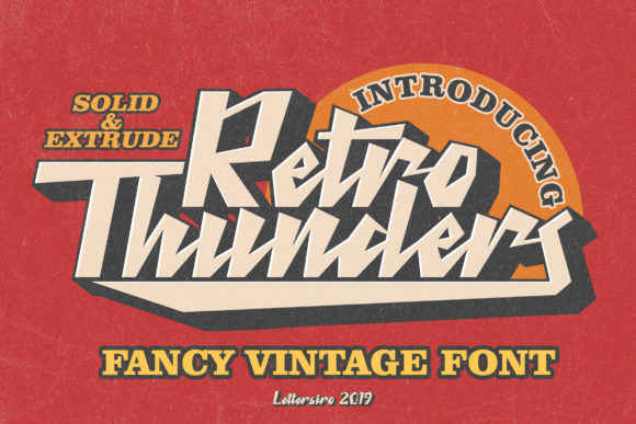 Retro Thunder Font for Creative Branding and Display Needs