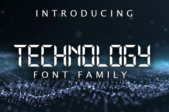 Technology Family: A Modern Display Font for Creative Projects